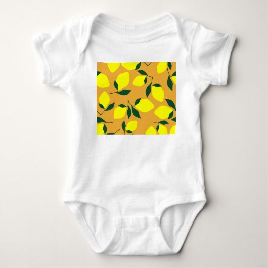 Body Motif citron simple, arrière - plan orange. (Devant)