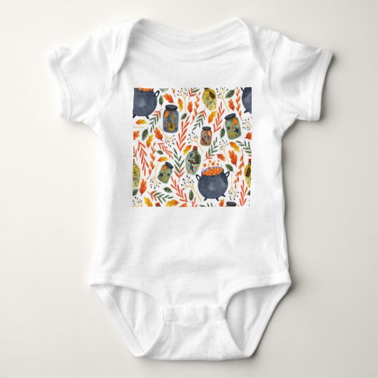 Body Motif d'aquarelle avec feuillage d'automne. (Devant)