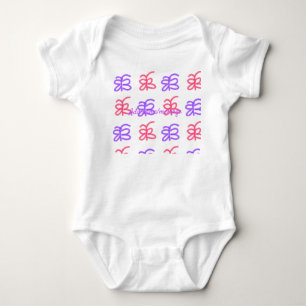 Body Motif de doodle de papillon rose violet ajouter le