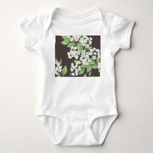 Body Motif de printemps, branches vertes sans soudure.