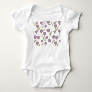 Body Motif floral de tulipes violettes