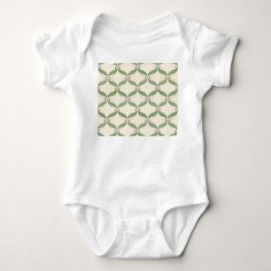 Body Motif Grille Fleurs Feuilles simples