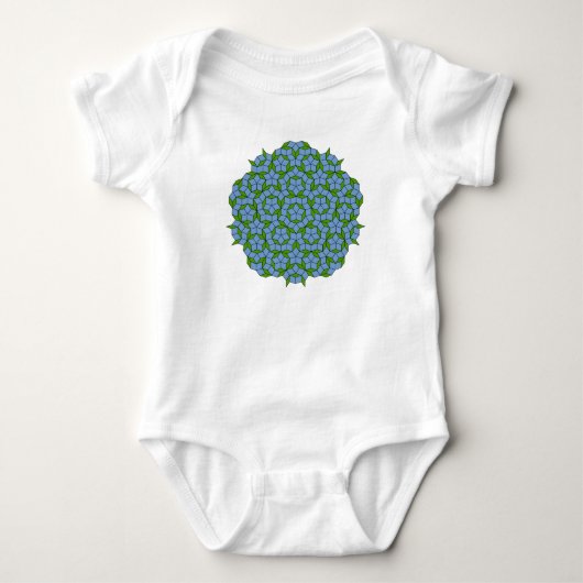 Body Motif Rhombus Penrose vert et bleu (Devant)
