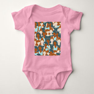 Body Motif sans couture avec filles noires et blanches