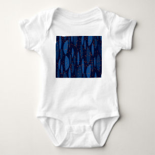 Body Motif sans joint atomique bleu du milieu du siècle