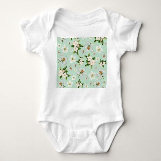 Body Motif vintage de fleurs de printemps (Devant)