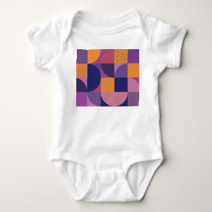 Body Motif Vintage géométrique multicolore Abstrait