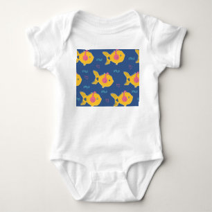 Body Music Fishes : Motif Vintage de dessin animé.