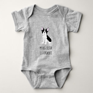 Body My Big Sister est un Français Onsie - Grey/Grey