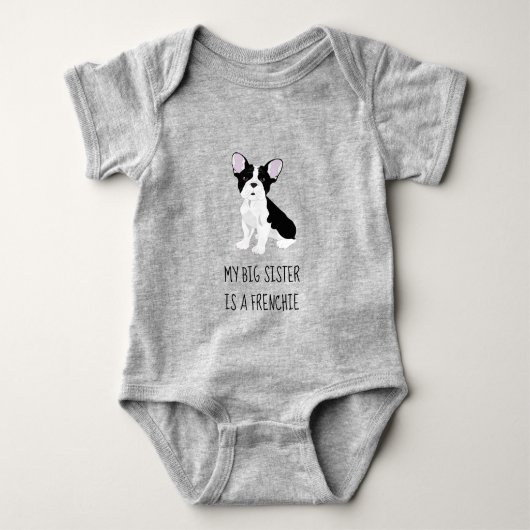 Body My Big Sister est un Français Onsie - Grey/Grey (Devant)
