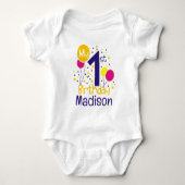 Body My First 1st Birthday Balloons Baby (Devant)