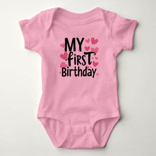 Body my first birthday bodysuit for newborn (Devant)
