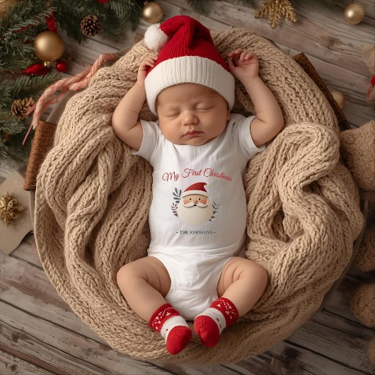 Body My First Christmas Santa – Personalized 
