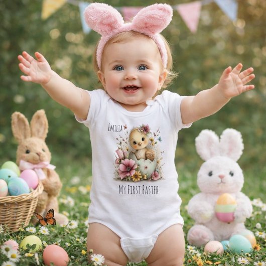 Body My First Easter Design with Personalized Chick