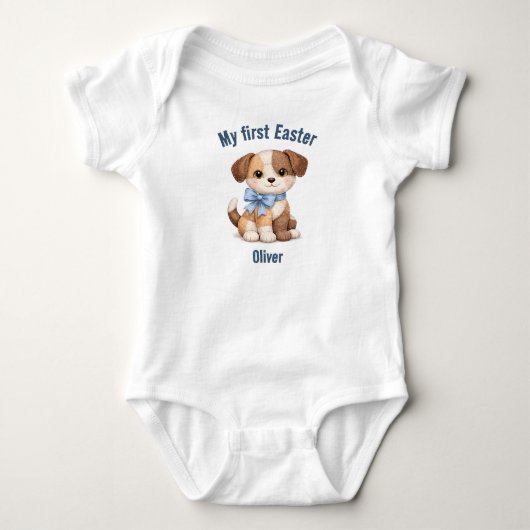 Body My First Easter Patchwork Dog Baby T-Shirt (Devant)
