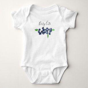 Body Myrtilles mignonnes aquarelle nourriture