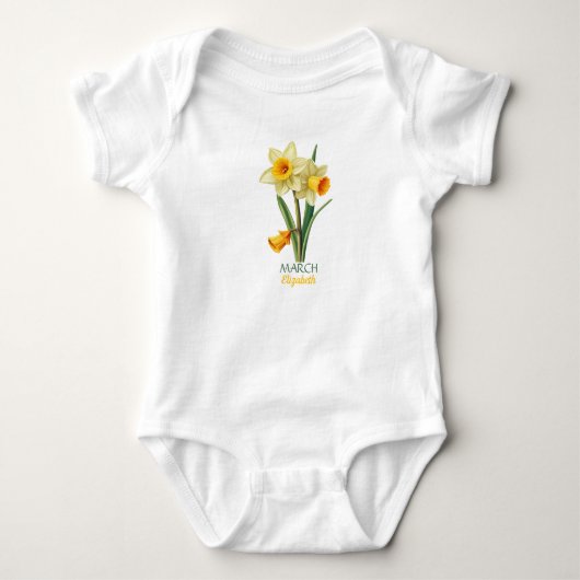 Body Naissance en mars Daffodil Fleur de naissance Pers (Devant)