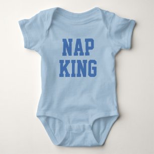Body Nap King   Joke Humour Blue Baby T-shirt