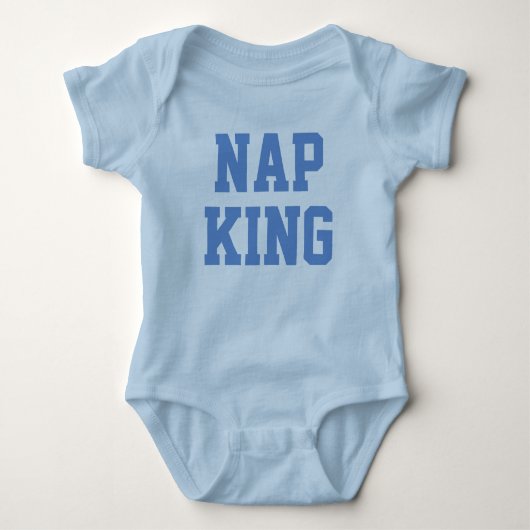Body Nap King | Joke Humour Blue Baby T-shirt (Devant)