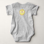 Body Narwhal avec Coeur Baby Bodysuit Bleu (Dos)