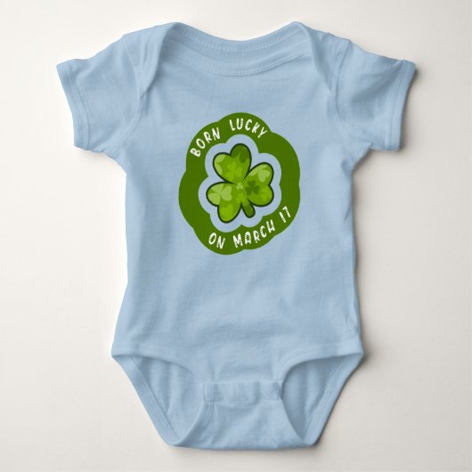 Body Né Lucky sur St Patrick's Day Baby Boy Bodysuit (Devant)