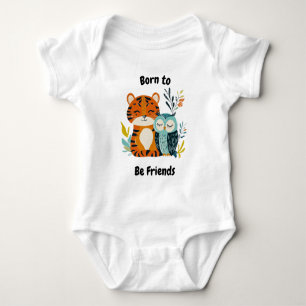 Body Né pour être amis Tigre et Chouette - de mignons c