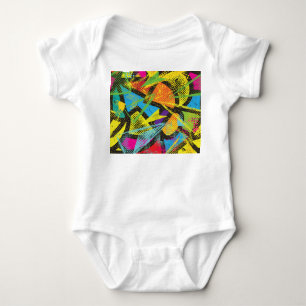 Body Néon Chaotique : Motif de Graffiti Abstrait.