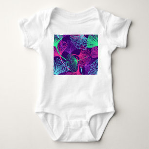 Body Neon Gingko Feuilles : Floral brillant.