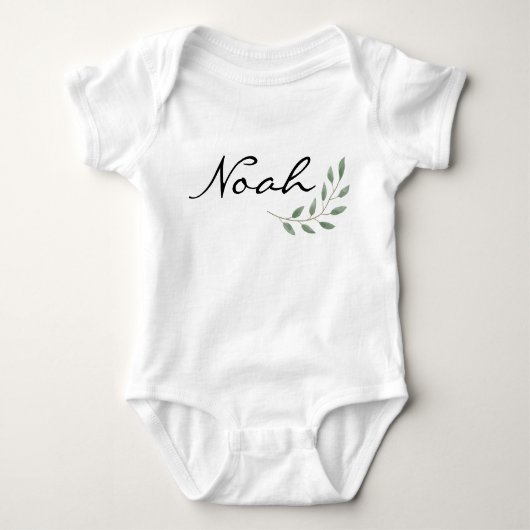 Body Noah Nom Révélation Romper Nouveau-né Nature Leaf (Devant)