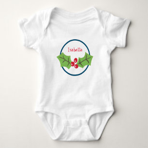Body Noël personnalisé Holly & Berries