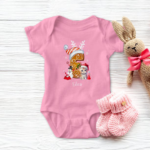 Body Noël Santa Hat pain d'épices Alphabet E fille