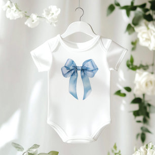 Body Noeud bleu minimaliste adorable shower de bébé