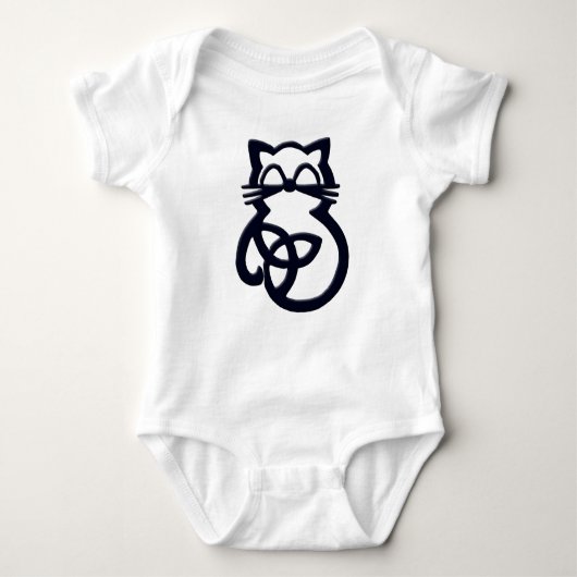 Body Noir Trinity Knot Celtic Chat Baby One Piece (Devant)