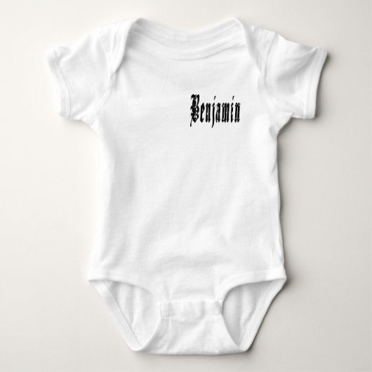 Body Nom Benjamin de conception noire, (Devant)