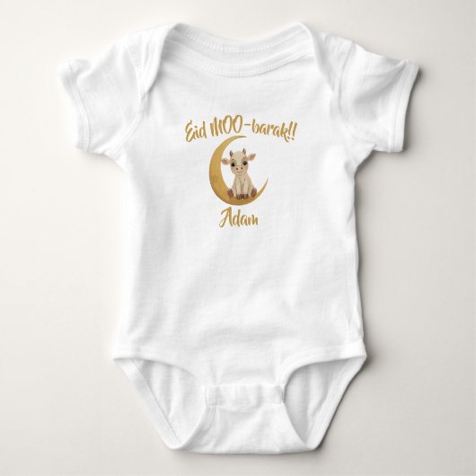 Body Nom de bébé drôle mignon Vache de bébé Eid Adha (Devant)