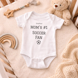 Body Nom de bébé fan de foot Maman Personnalisé