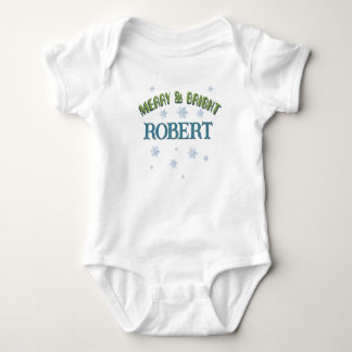 Body Nom de bébé personnalisé Merry and Bright garçon N