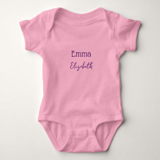 Body Nom de Bébé Prénom Deuxième Nom Texte Personnalisé