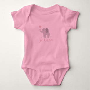 Body Nom de coeur d'éléphant de tutu de rose de béb