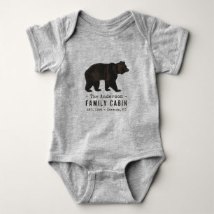 Body Nom de famille Cabine Rustique Brown Ours noir