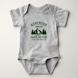 Body Nom de famille Lake House Forest Green Silhouette