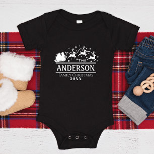 Body Nom de famille personnalisé pour bébé de Noël asso