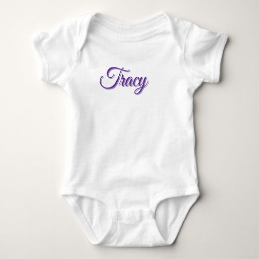 Body Nom de fille Tracy en violet, (Devant)