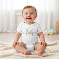 Nom de monogramme de script personnalisé Beige