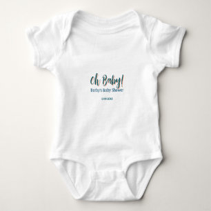Body Nom de shower bébé simple bleu gras oh bébé bébé