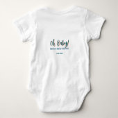 Body Nom de shower bébé simple bleu gras oh bébé bébé (Dos)