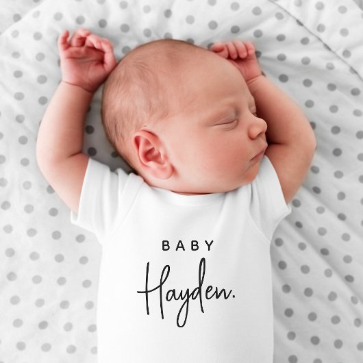 Body Nom du bébé Baby shower Nouveau-né Arrivée Cadeau