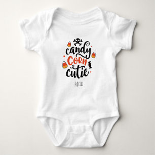 Body Nom du monogramme adorable "Candy Corn Cutie"