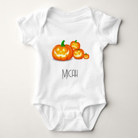 Body Nom du monogramme Citrouille Jack-O-Lantern (Devant)