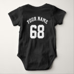 Body Nom et numéro personnalisés de Sports Jersey Backs<br><div class="desc">Nom et numéro de maillot de football ou de maillot de football personnalisé</div>